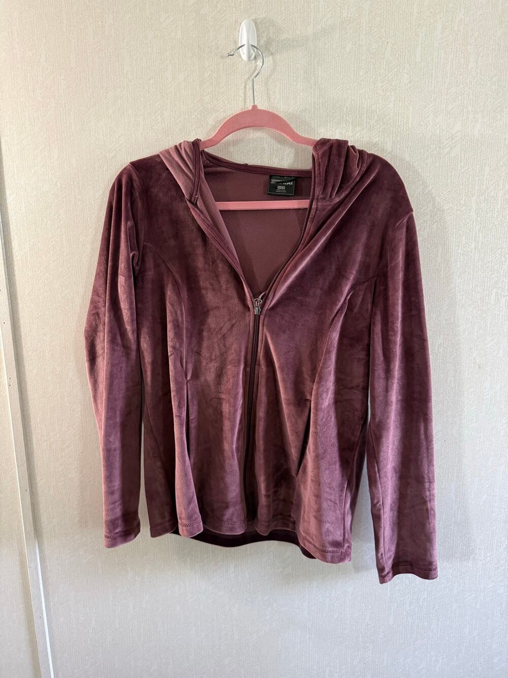 32 Degrees Heat 3 Piece Mauve Velour Lounge Set Hoodie Joggers Sweatshirt S/M